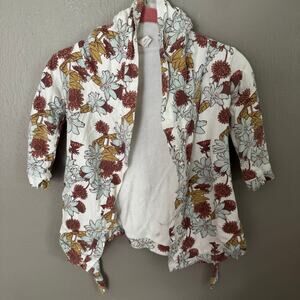 KATE QUINN Floral Terry Cotton Robe - Size 2-4T